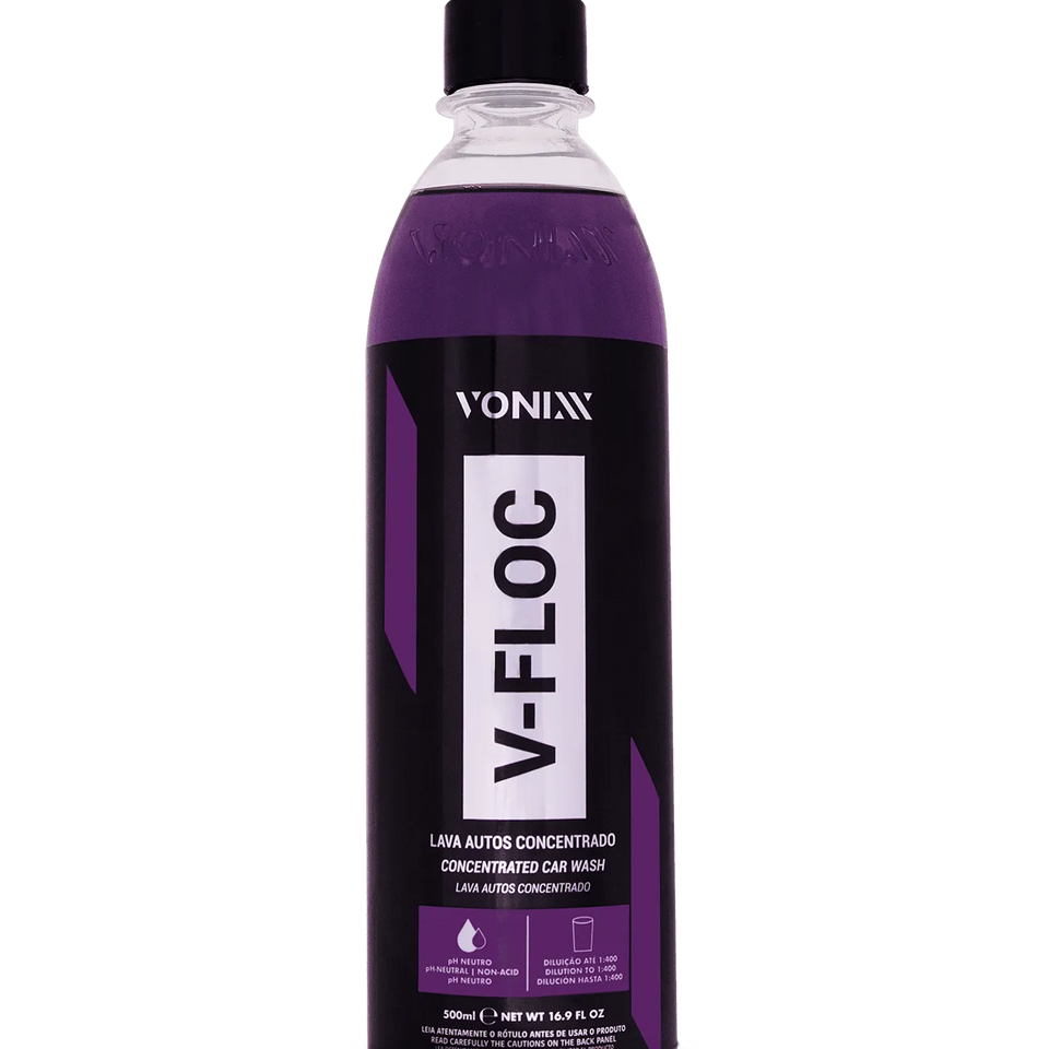 Shampoo Automotivo Vonixx V-Floc 500ml Neutro Concentrado Alta Espuma