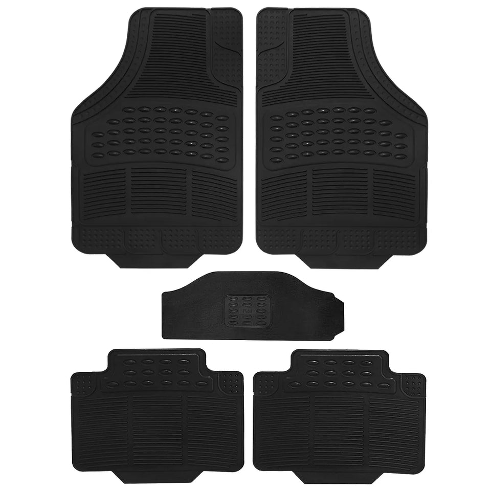 Jogo Tapete Automotivo Flash Modelo G FT009 PVC Preto Universal