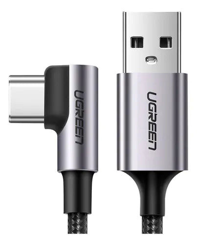 Cabo UGREEN USB-A Para USB-C Angular 2m Carregamento e Dados