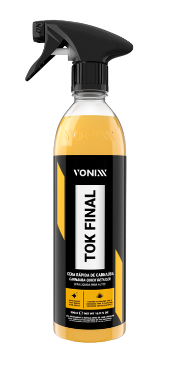 Cera Rápida Vonixx Carnaúba Tok Final 500ml Brilho e Proteção Automotiva